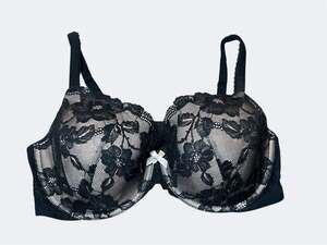 Victorias Secret Sexy Little Thing Adj Push Up Bra Pnk/Blck Msh Pnk Bow 40D